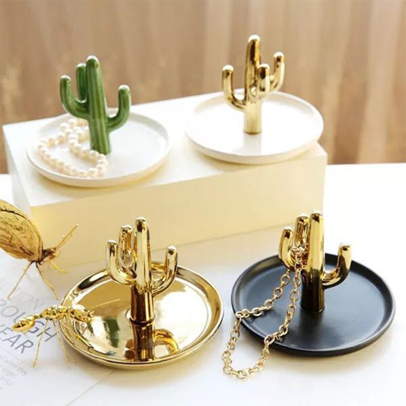 Home decoration ceramic jewelry display dish holder ceramic trinket ring dish