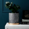 Customized round home decor cheap new model modern geometric ceramic flower pot