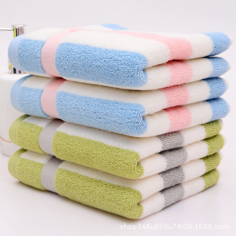 100% Cotton Fancy Hotel Face Towel With Embroidered Stripes For Sale ...