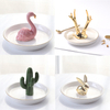 Promotional High Quality Craft Decorative Glazed Ceramic Finger Ring Holder