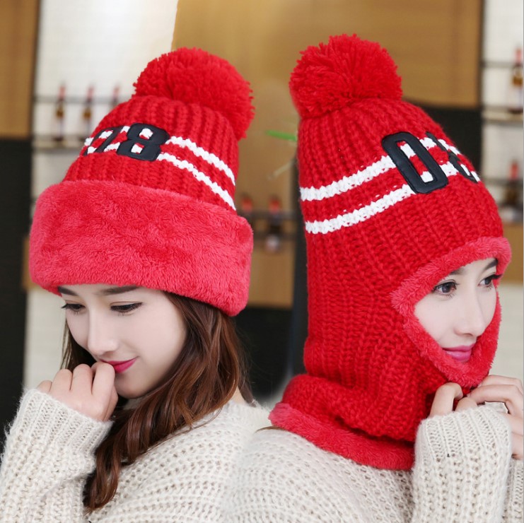 Designer Your Own Leather Patch Custom Men Women Cotton Wool Winter Knit Beanie Hat 