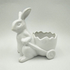 White Ceramic Easter Bunny Rabbit Head for Decor 