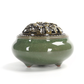 Factory Directly Sale Colorful Portable Antique Aroma Fragance Ceramic Incense Oil Burners 