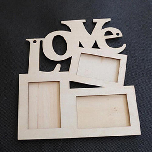 Most Popular Creative House Shape Wooden Photo Frame for Kids