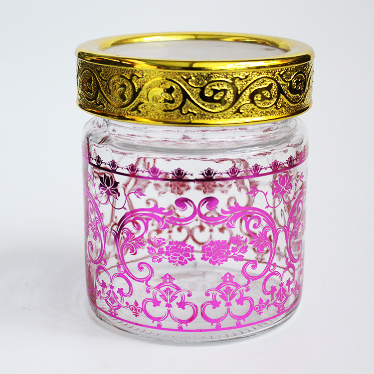 Fully Branded Glass Jar with Custom Label And Custom Color Cap 
