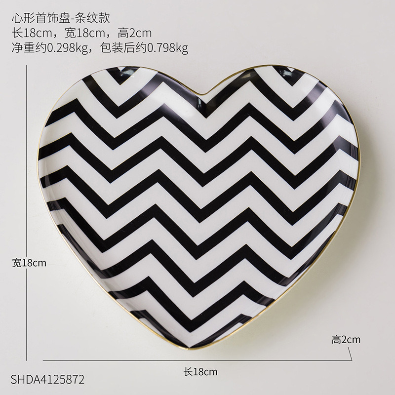 Hand Painting Trinket Tray Ring Ceramic Jewelry Dish For Wholesale
