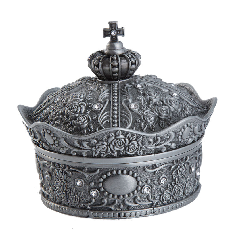 CROWN SHAPE JEWELRY NECKLACE RING HOLDER DISH