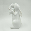 White Ceramic Easter Bunny Rabbit Head for Decor 