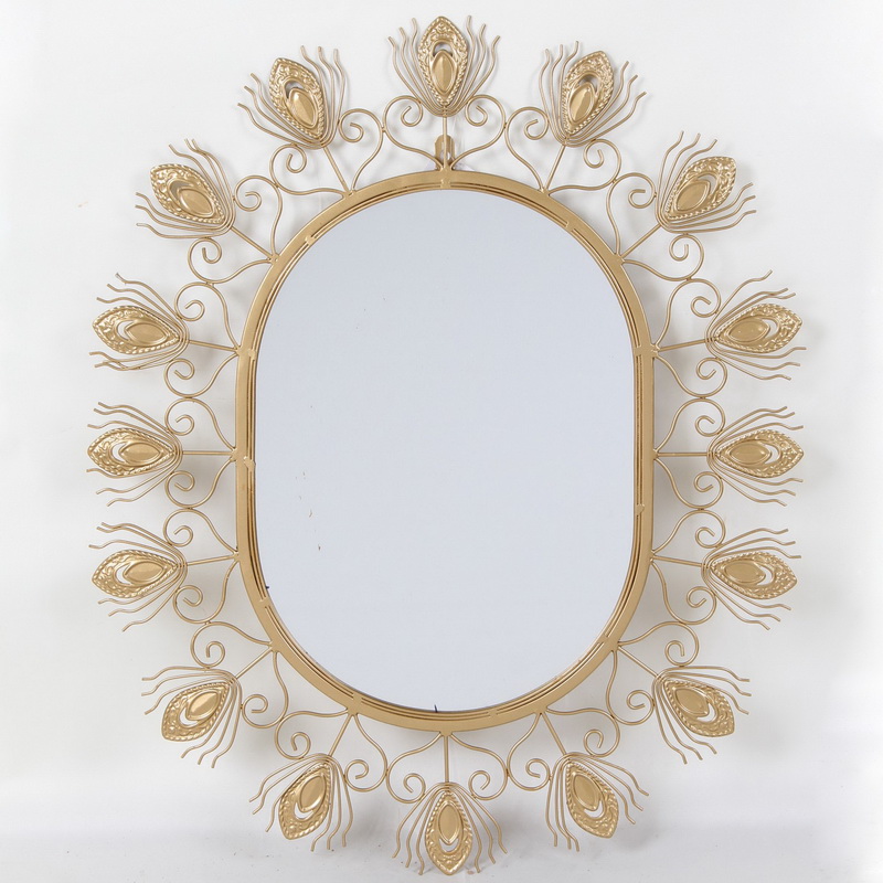 Gold Metal Framed Mirror for Home Decoration 