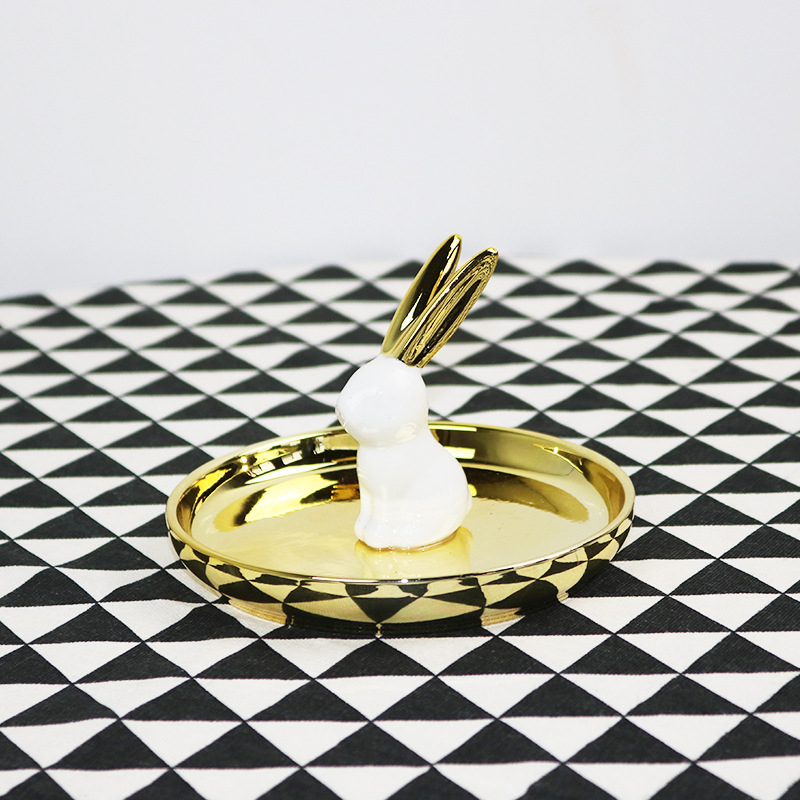 Online Amazon Wholesale Jewelry Gold Porcelain Ring Display Rack Pendant Holders