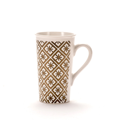 Ceramic Mug Nordic Simple Coffee Cup Gold Series White Promotional Metal Water Cup