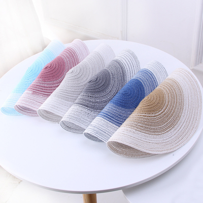 Japanese Style Round Shape Straw Weaving Cup Mat Coaster 