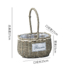 High Quality Best Selling Eco-friendly Set of 3 Handwoven Seagrass Basket with Handles-yellow 