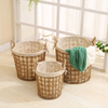 Laundry Clothes Basket/ VietNam Colorful Painted Ecofriendly Seagrass Laundry Basket 