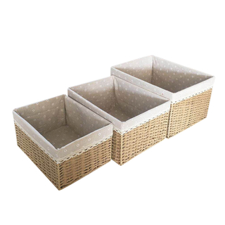 High Quality Retro Style Weaving Cotton Rope Basket Large