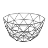 Nordic Style Fruit Basket Wire Decorated Metal Storage Basket Black Display Bowl Fruit Rack