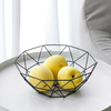 Fruit Basket Geometric Fruit Vegetable Wire Kitchen Storage Basket Metal Bowl 
