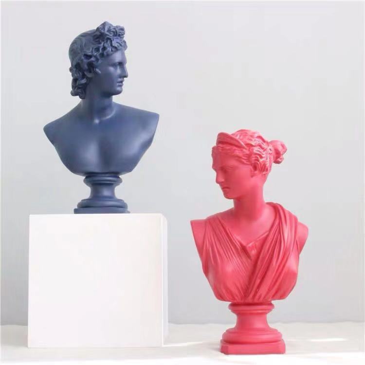 Hot Sale Personalized Handmade Polyresin Marble David Statue 