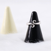 Colorful Handcraft Gold Decal Cone Design Decoration Ceramic Ring Holder