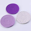Round Weaving Plastic Lurex Metallic Yarn Table mat 