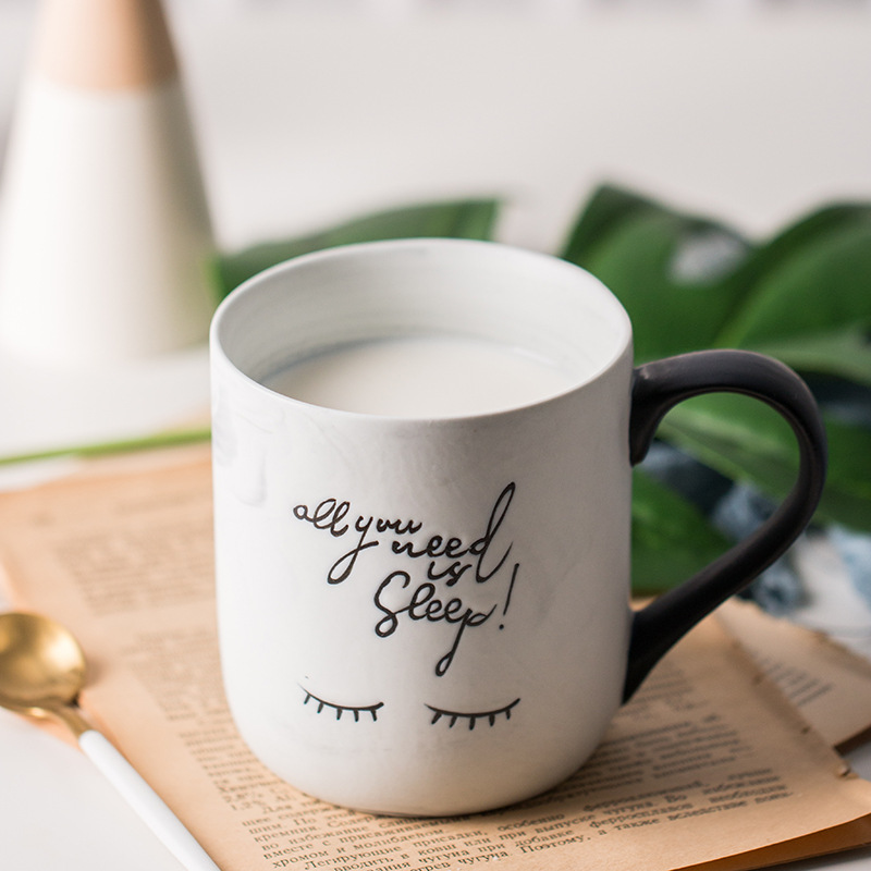 Ceramic Mug Coffee Mug Milk Mug Nordic Style Marbled Mug