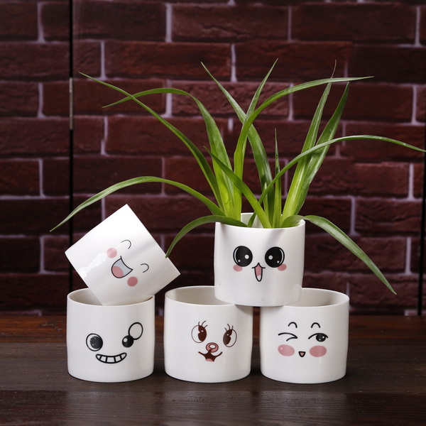 Customized new style home decor cheap colorful modern geometric ceramic flower pot