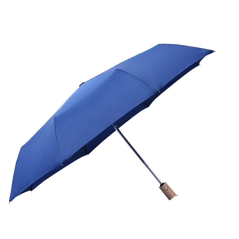 Anti-UV Super Resist Water Reflective Strip Reverse Umbrella with Rubber Handle 
