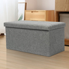 Wholesale Collapsible Cheap Facial Design Fabric Stool with Storage Ottoman