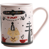 Ceramic Cover Christmas Milk Mug Mug Coffee Mug Fun Water Mug Pink Christmas Mug