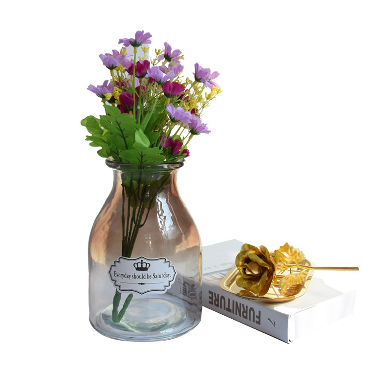  Tall Crystal Flower Decorative Glass Vase for Wedding 