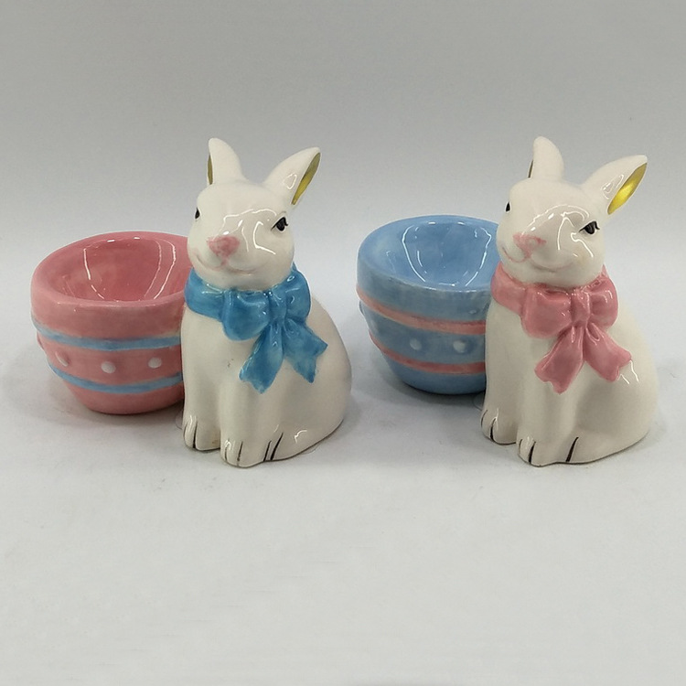 Small Size Nordic Style Ceramic Lovely Rabbit INS Home Decoration