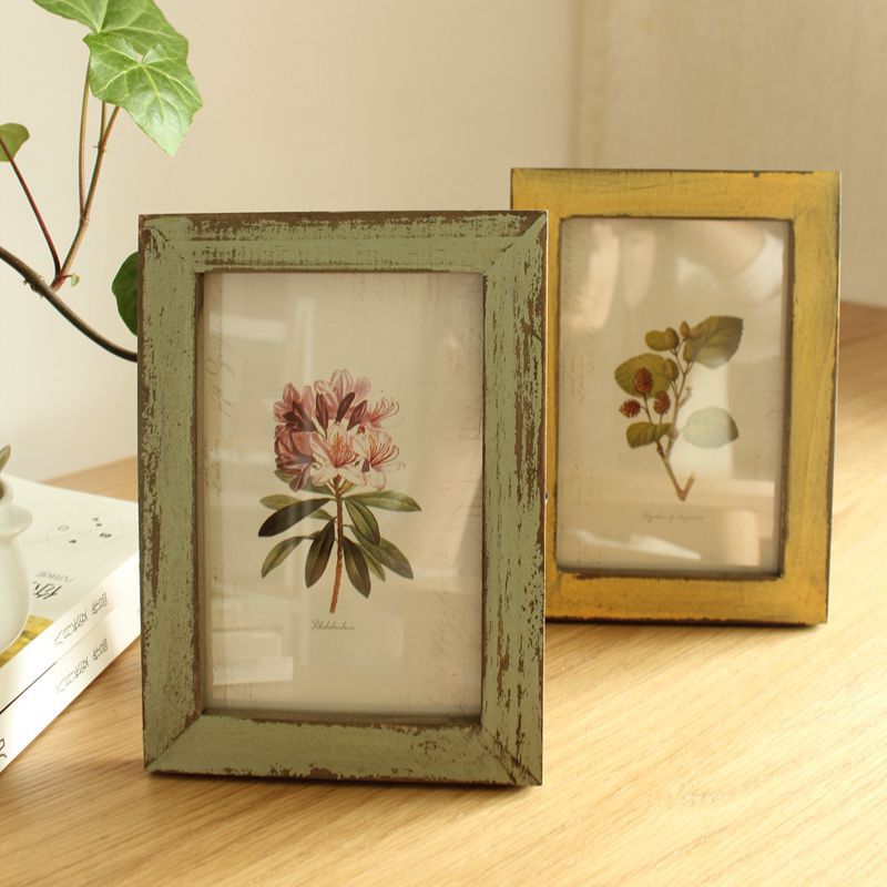 Customized Rustic Wall Picture Sets Antique Handmade Mini Black Funia Wooden Photo Frame