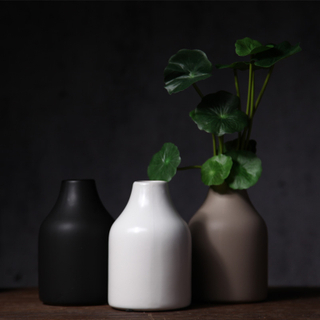 new model stoneware garden ceramic green flower vase for wedding