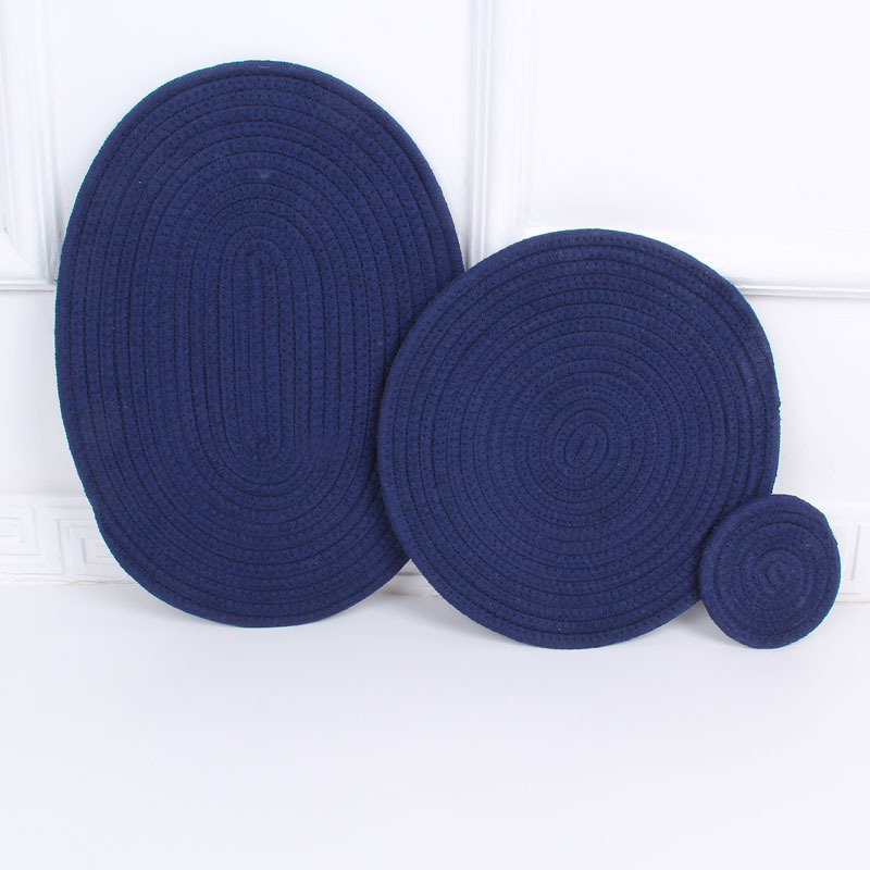 Round Weave Placemat Fashion PP Dining Table Mat Disc Pads Bowl Pad 