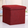 Modern Fabric Square Storage Ottoman Foot Rest Stool Beige Or Customize